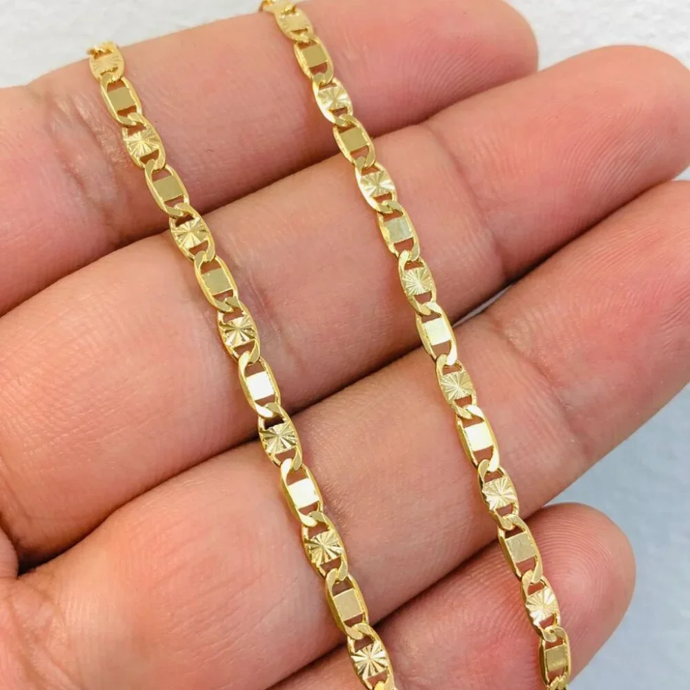 Valentino Link Chain Necklace For Kids Childrens 16" 14K GF / Kids Chain/ Kids - Picture 2 of 5